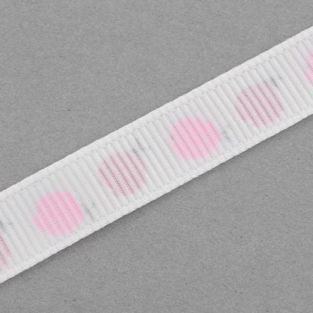 Grosgrain lint lieveheersbeestjes wit roze rood