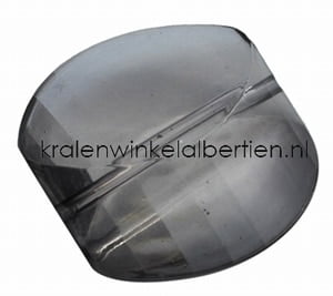 Zwarte kralen groot 38mm transparant