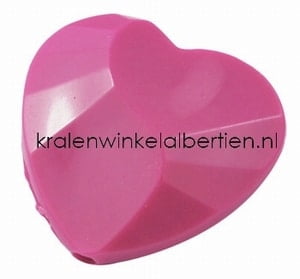 Hart kralen roze