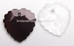 16 acryl hangers hartje kleurenmix zwart / wit 17,5 mm