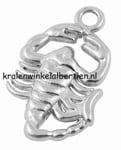 Kreeft bedeltje zilver acryl DIY bedelarmbandjes maken