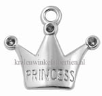 Kroon bedelltje zilver princess sieraden maken