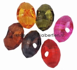 12 acryl kralen kleurenmix  nr.1 15mm