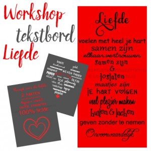 Tekstbord liefde