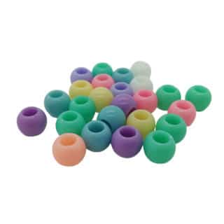 8mm ronde kralen pastel tinten groot rijg gat pony beads