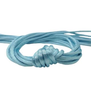 Satijnen nylon koord 2mm DIY sieraden knopen licht blauw