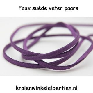 Suède koord 3mm paars