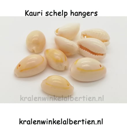 Kauri schelp hangers 10mm~16mm 10x