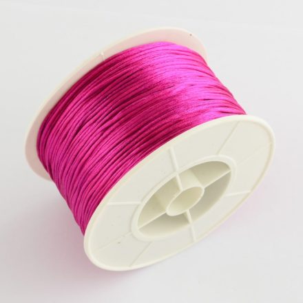 Satijnen nylon koord fuchsia 1mm rol