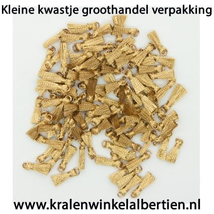 Kwastjes 1cm goud mini goedkoop