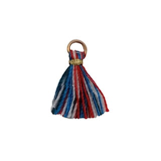 Mini kwastje regenboog goud rood wit blauw