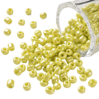 Rocailles geel 4mm seeds beads glas kralen