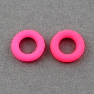 Neon roze kralen tussenzetter 8mm ringetjes