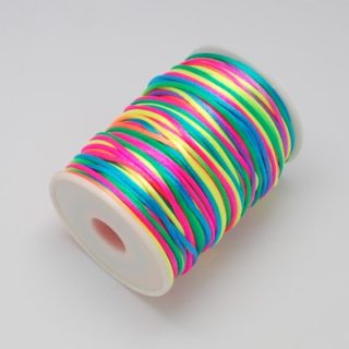 Nylon koord 2mm regenboog zijdekoord goedkoop rol