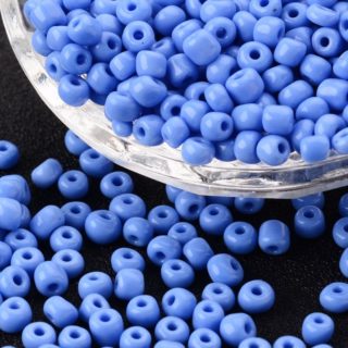 Rocailles lichtblauw 4mm seed beads kleine kraaltjes