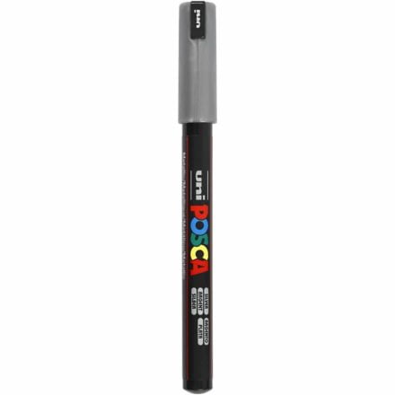 Uni posca pen zilver 0.7mm marker stift metaal leer plastic permanent waterbasis