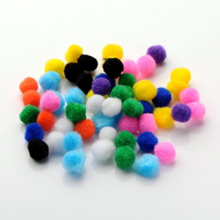 Gekleurde pompoms 10mm pomponnetjes