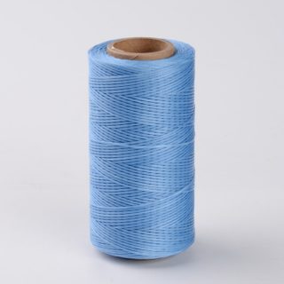 Rol lichtblauw waxkoord 1mm polyester