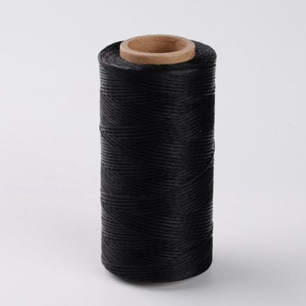 waxkoord zwart 1mm plat dun polyester