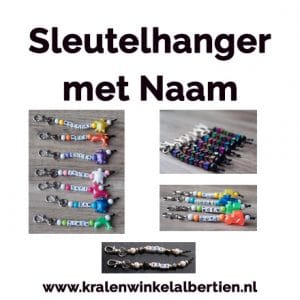 Sleutelhanger letterkralen naam 