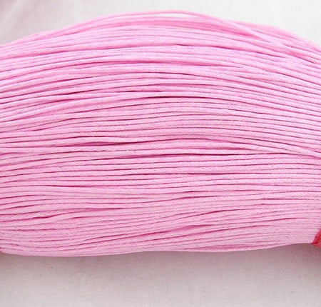 Waxkoord roze 1mm sterkt per meter goedkoop lichtroze