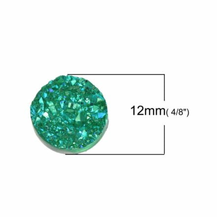 12mm cabochons groen druzy