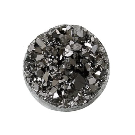 Cabochon 12mm druzy zilver