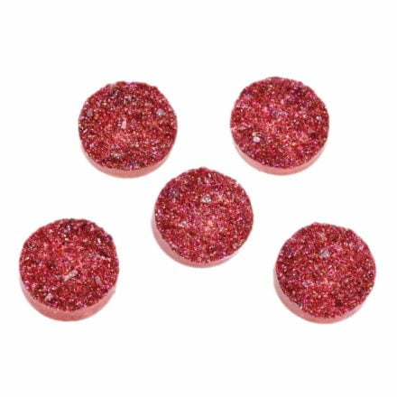 Donker roze cabochon 12mm