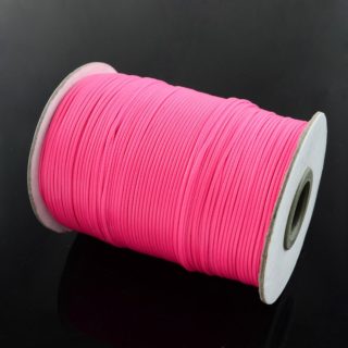 Neon roze waxkoord 1mm polyester