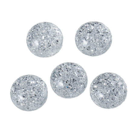 Cabochon zilver glitter