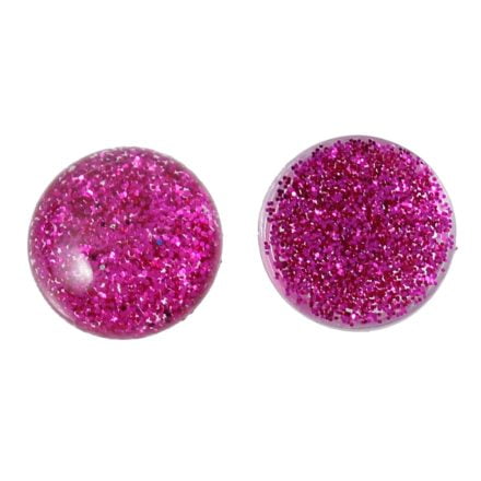 Cabochons glitter roze