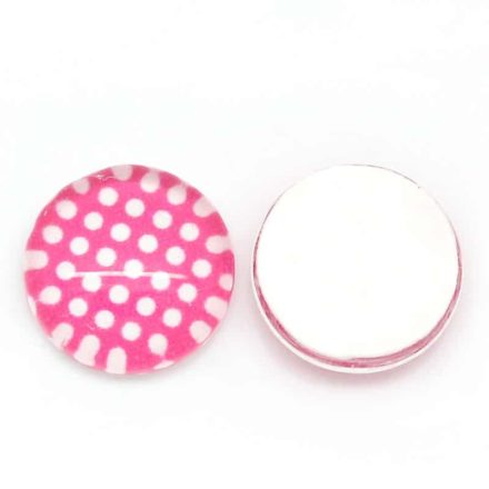 Cabochons roze stippen 10mm