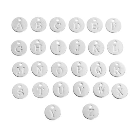 Letter bedel zilver metaal alfabet