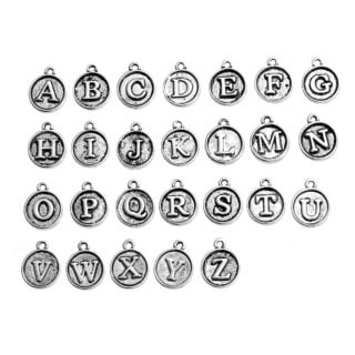 Letter bedel zilver metaal alfabet