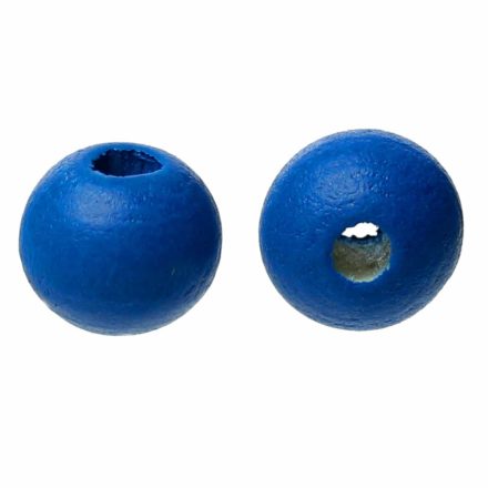 8mm houten kralen blauw kobalt