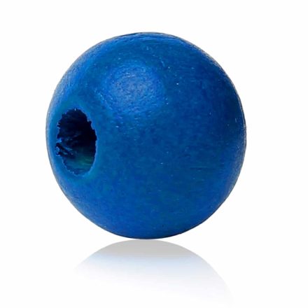 Houten kralen blauw kobalt