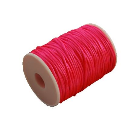 Satijnkoord neon roze 2mm