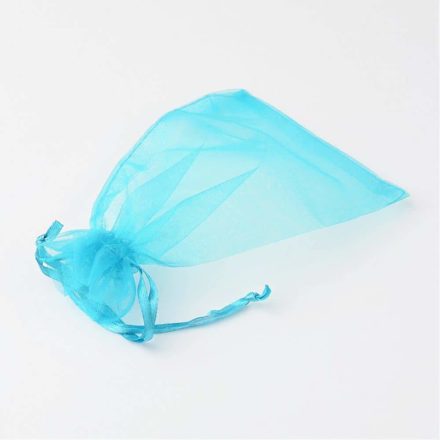 Organza zakje aqua blauw