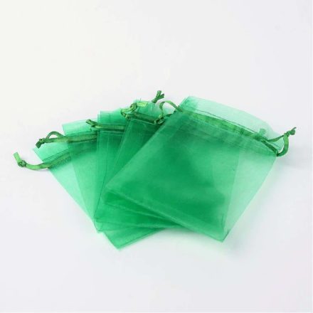 Organza zakjes 12cm groen