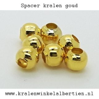 Kleine spacers goudkleurig kraal