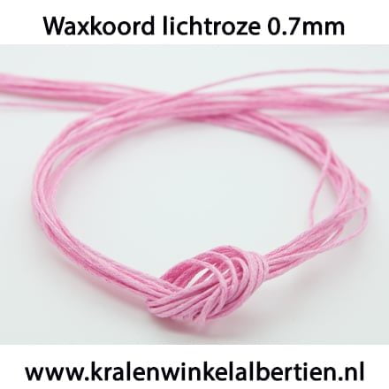 waxdraad kralen rijgen 0.7mm licht roze