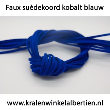 Faux suèdeveters blauw 3mm