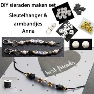 Kant en klare setjes zelf sieraden maken sleutelhanger armbandjes