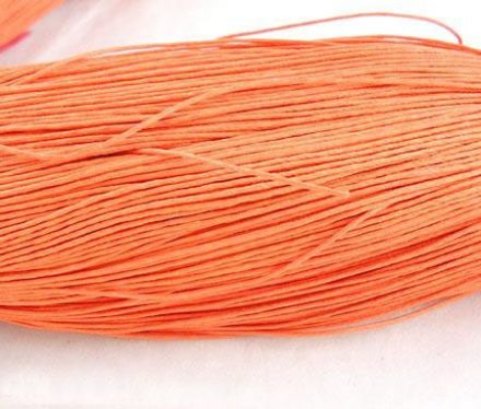 Katoenen waxdraad oranje 1mm