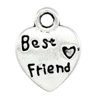 Zilveren best friend bedeltjes