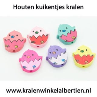 Kuiken kralen gekleurd hout kinderkralen