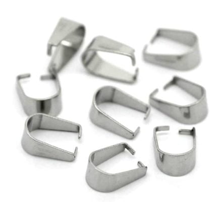 Hanger bail klem stainless steel zilverkleur 10mm 2 stuks - Afbeelding 2