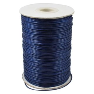 Waxdraad 1mm dik donker blauw polyester