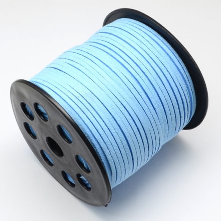 Rolletje licht blauw suède koord 3mm