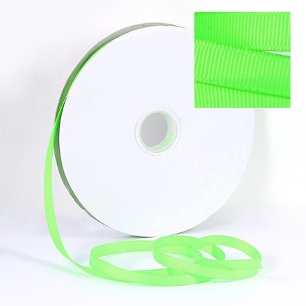 Lint 10mm neon groen grosgrain linten